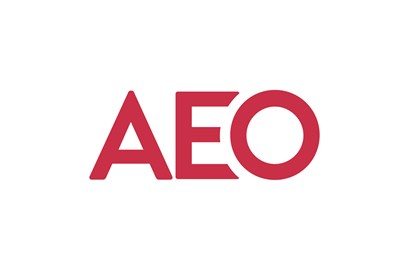 AEO (Association of Event Organisers) logo in red text on a white background